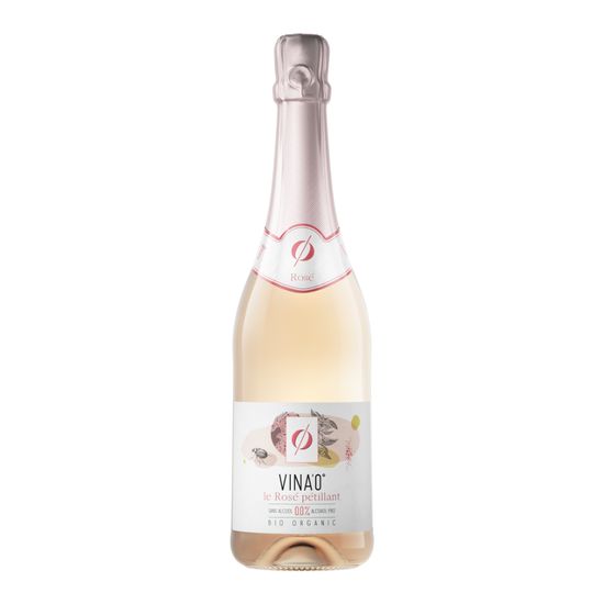 VINA'0° Rosé Sparkling 0,75L (BIO) - Nealkoholické ružové šumivé víno 0,0% alk.
