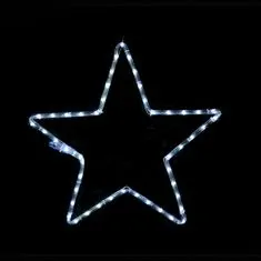 ACA Lightning LED vianočné hviezda do okna 48 LED/IP44/30cm, studená biela farba