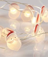 ACA Lightning LED dekoračná girlanda - Santa, teplá biela farba, 2xAA, 170 cm