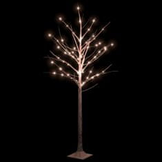 Vidaxl LED strom s dizajnom bielej brezy 96 teplých bielych LED 180cm
