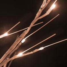 Vidaxl LED strom s dizajnom bielej brezy 72 teplých bielych LED 150cm