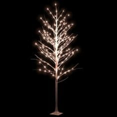Vidaxl LED strom s dizajnom bielej brezy 240 teplých bielych LED 300cm