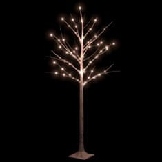 Vidaxl LED strom s dizajnom bielej brezy 72 teplých bielych LED 150cm