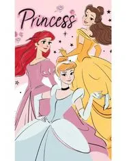 Carbotex Detský uterák Princess Popoluška Ariel a Belle 30x50 cm
