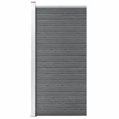 Vidaxl Plotový panel WPC 95x186 cm sivý