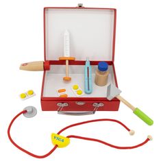 Viga Toys Drevená súprava malého lekára v kufríku