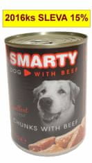 Smarty Dog Hovädzie chunks, konzerva 410 g