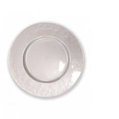 Brandani 51035BD Klubový tanier sklenený, 1 ks perlová biela farba