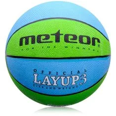 Meteor Basketbalová lopta LAYUP veľ.3, modro-zelená D-361
