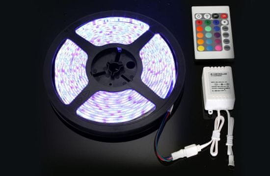 AUR Lumenmax 3528 - RGB LED pásik - 5 metrov. Kompletná sada