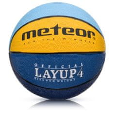 Meteor Basketbalová lopta LAYUP veľ.3, modro-žltá D-359