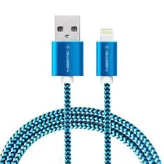 GoGEN Kábel USB/lightning 1 m opletený GOGLIGHTN100MM26, modrý