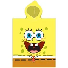 Carbotex Detské plážové pončo - osuška s kapucňou SpongeBob