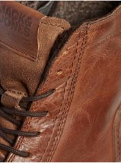 Jack&Jones Hnedé kožené členkové topánky Jack & Jones Russel 40