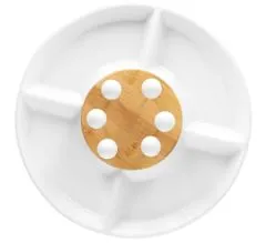 EXCELLENT Servírovací tanier na pochutiny a dipy porcelán