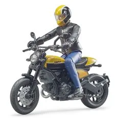 BRUDER 63053 BWORLD Motocykel Scrambler Ducati Cafe Racer s jazdcom