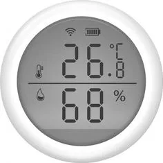 chytrý senzor teploty a vlhkosti U-Smart Temperature and Humidity Sensor/ Wi-Fi/ Android/ iOS/ CZ app/ bílý