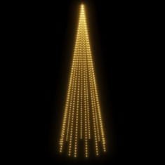 Vidaxl Vianočný stromček na stožiari teplé biele svetlo 732 LED 500 cm