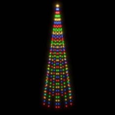 Vidaxl Vianočný stromček na tyč 310 farebných LED 300 cm