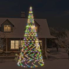 Vidaxl Vianočný stromček na stožiari 3000 farebných LED 800 cm