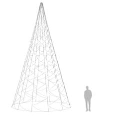 Vidaxl Vianočný stromček na stožiari 3000 modrých LED 800 cm