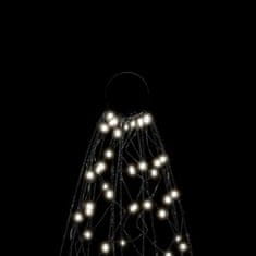 Vidaxl Vianočný stromček na stožiari 1400 studených bielych LED 500 cm