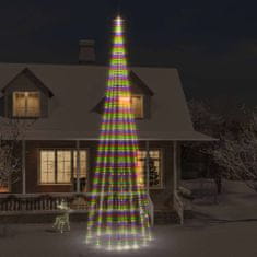 Vidaxl Vianočný stromček na stožiari 1134 farebných LED 800 cm