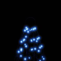 Vidaxl Vianočný stromček na stožiar 200 modrých LED 180 cm
