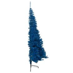 Vidaxl Umelý vianočný polovičný stromček s podstavcom modrý 150 cm