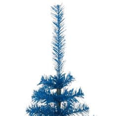 Vidaxl Umelý vianočný polovičný stromček s podstavcom modrý 150 cm