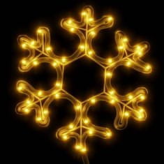 Vidaxl Vianočná silueta snehovej vločky so 48 LED diódami teplá biela