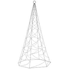 Vidaxl Vianočný stromček na stožiar 200 modrých LED 180 cm