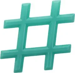 AKUKU chladiace hryzátko hashtag - modré