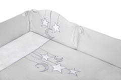 BELISIMA 3-dielne posteľné obliečky Amigo 135x100cm, hviezdy - sivá