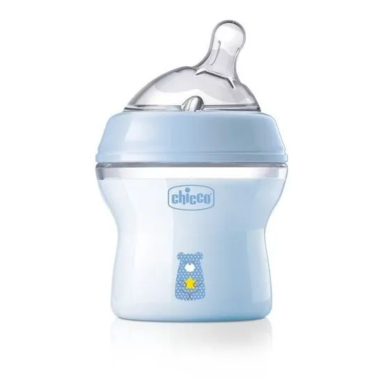 Chicco Fľaša dojčenská Natural Feeling 150 ml chlapec 0m+ modrá