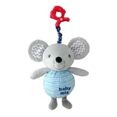 Baby Mix detská zvuková plyšová hračka, myška