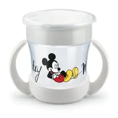 Nuk hrnček Mini magic Cup s úchytkami Mickey, sivý, 6 m +
