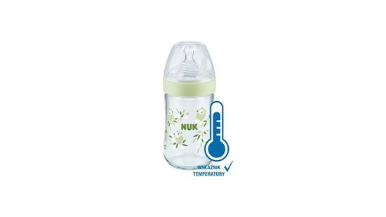 Nuk dojčenská fľaša Anti-colic s kontrolou teploty 240 ml - zelená