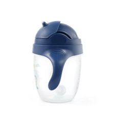 BABY ONO Nerozlievací pohár so slamkou 240 ml - modrý