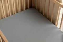 Sensillo obliečka bavlnená deluxe na detský matrac 120x60 - sivá