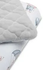 Sensillo posteľná súprava do postieľky, zvieratká a balóny - modrá