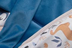 Sensillo Dětská autozavinovačka s oušky modro bílá se vzorem
