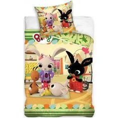 Carbotex Detské posteľné obliečky Zajačik Bing, Flop, Coco a Charlie