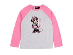 Disney DISNEY Minnie Myška detský nočný overal s dlhým rukávom, ružová sivá 2-3 lata 98cm