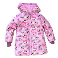 Eplusm Dievčenská zimná bunda "LOL" ružová 110 / 4–5 rokov Ružová