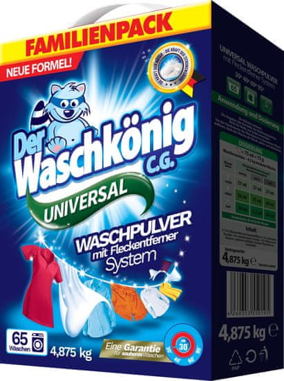 Waschkönig Universal prací prášok 4,875 kg, 65 praní