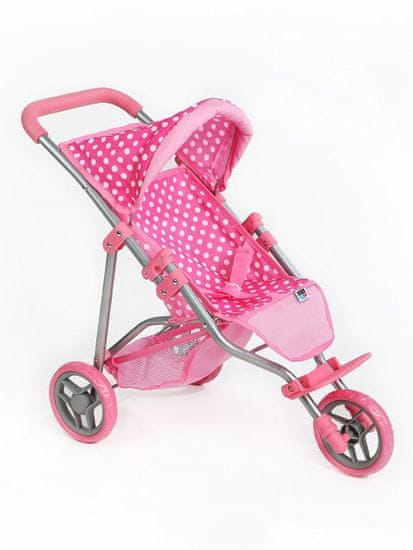 PLAYTO Športový kočík pre bábiky Olivie svetlo ružový