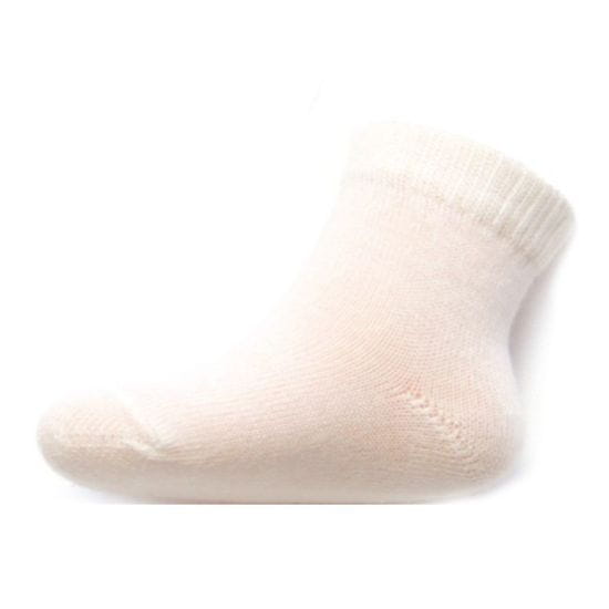 NEW BABY Dojčenské bavlnené ponožky biele, vel. 56 (0-3m)