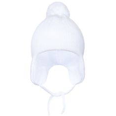 NEW BABY Zimná detská čiapočka biela, vel. 98 (2-3 r)
