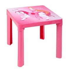 STAR PLUS Detský záhradný nábytok - Plastový stôl ružový